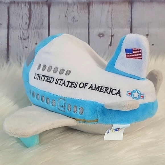 United States Of America Presidents Plane Plush Airplane Stuffed Soft Toy Jet 9" - Picture 7 of 17